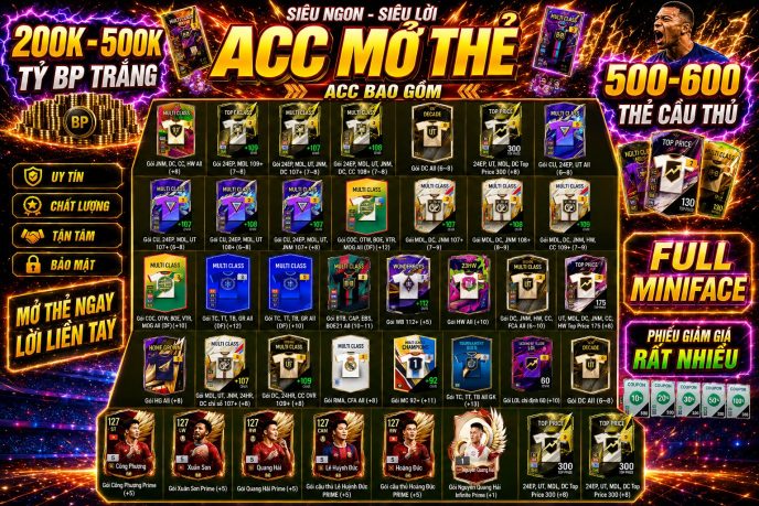 COMBO cầu thủ VN PRM +5 299k
