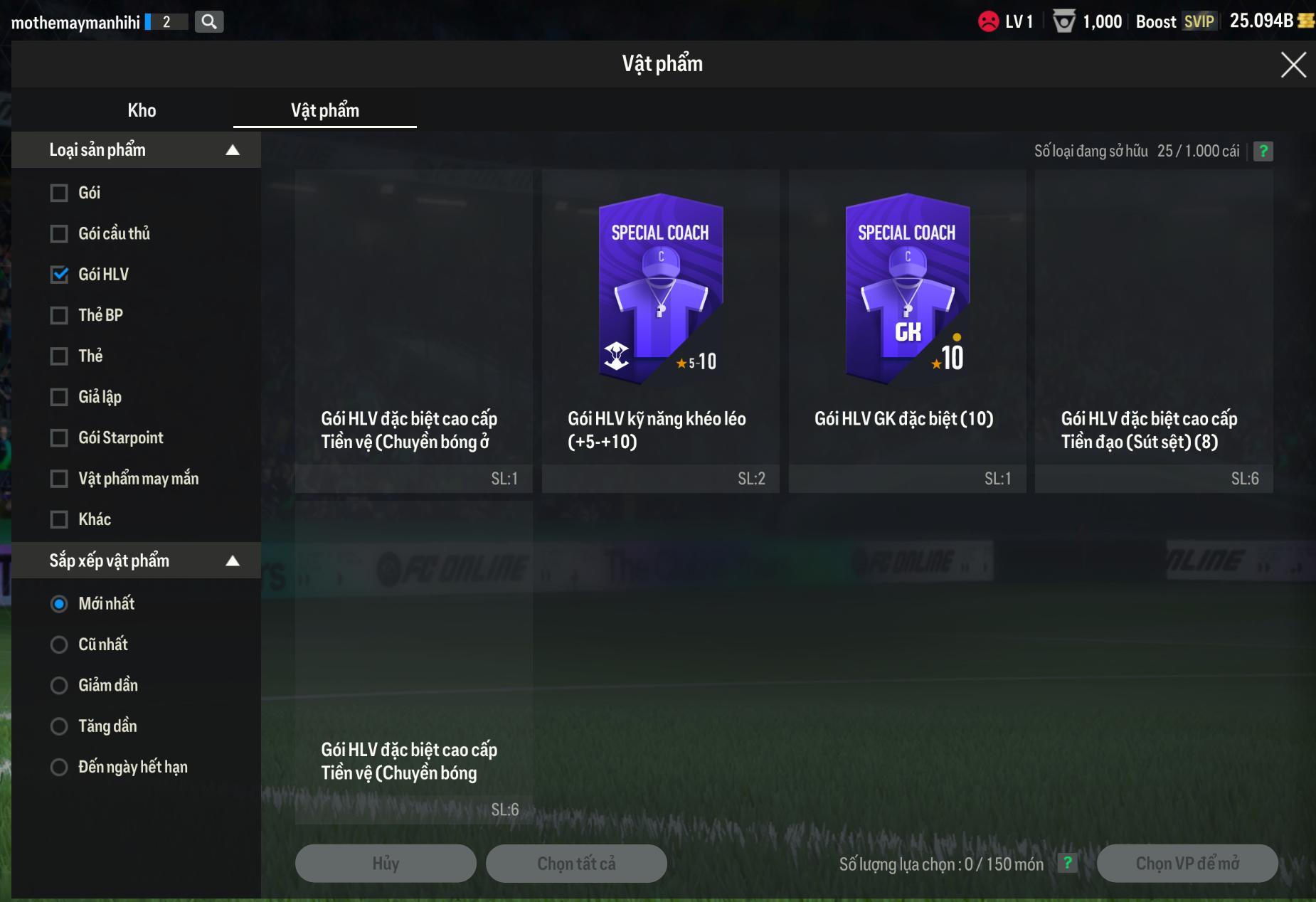 Acc 25 tỷ Bp trắng